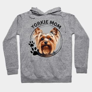 Yorkie Yorkshire Terrier Dog Mom Dog Breed Portrait Hoodie